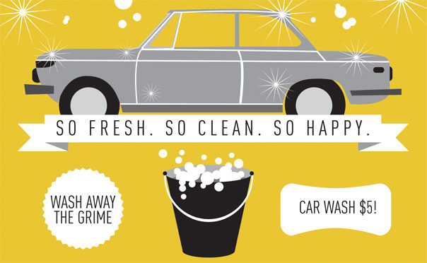 7. Wash your car, inside and out.
