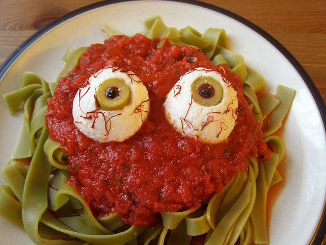 Halloween Eyeball Pasta