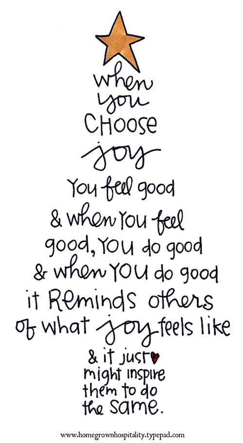 When you choose joy